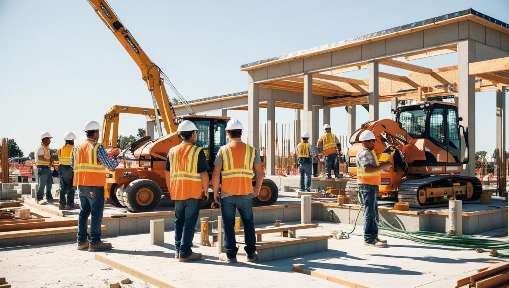Patente a crediti operai in un cantiere edilecantiere edile